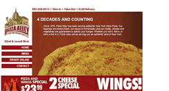 Desktop Screenshot of pizzaalley.com